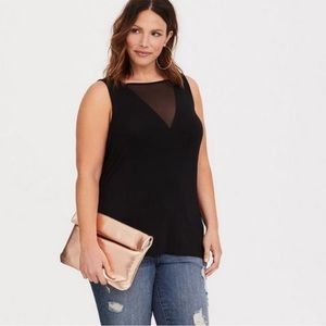 NWT Torrid Mesh Illusion Black Tank 4